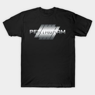 Metallic Illustration Pentagram T-Shirt